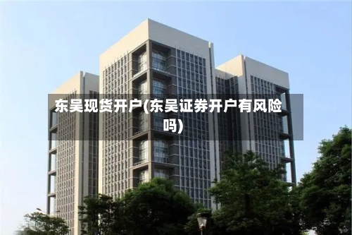 东吴现货开户(东吴证券开户有风险吗)