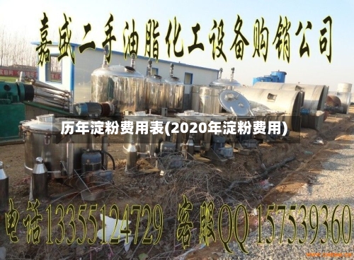 历年淀粉费用表(2020年淀粉费用)-第2张图片