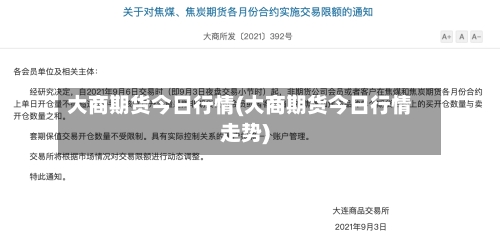 大商期货今日行情(大商期货今日行情走势)-第2张图片