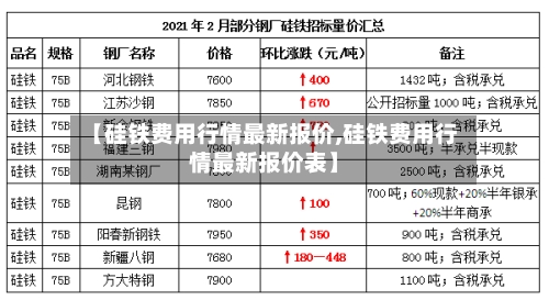 【硅铁费用行情最新报价,硅铁费用行情最新报价表】
