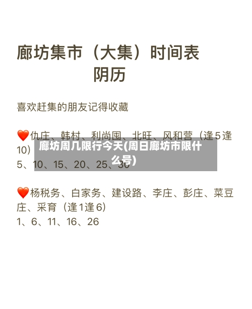 廊坊周几限行今天(周日廊坊市限什么号)-第2张图片
