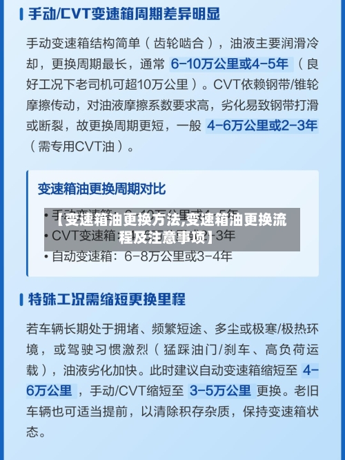 【变速箱油更换方法,变速箱油更换流程及注意事项】