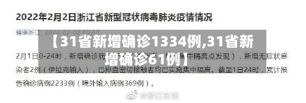 【31省新增确诊1334例,31省新增确诊61例】