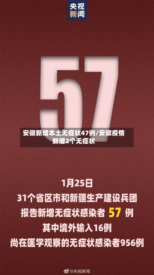 安徽新增本土无症状47例/安徽疫情新增2个无症状