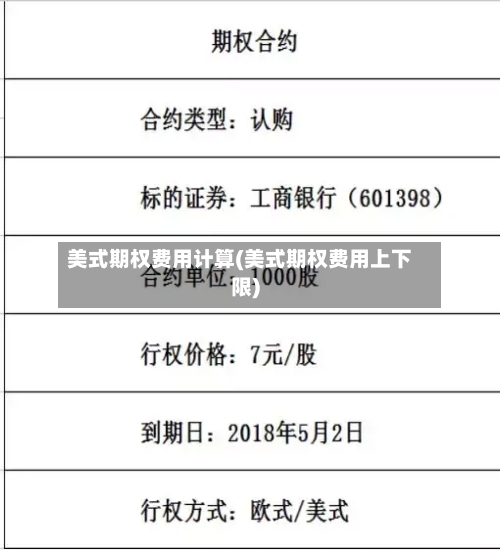 美式期权费用计算(美式期权费用上下限)-第2张图片