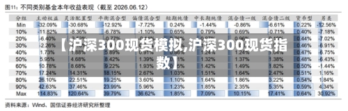 【沪深300现货模拟,沪深300现货指数】-第3张图片