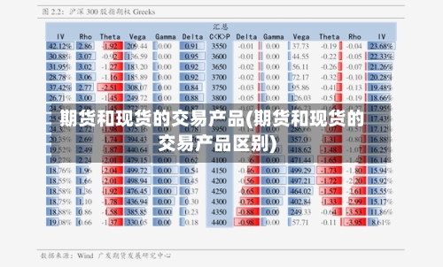 期货和现货的交易产品(期货和现货的交易产品区别)