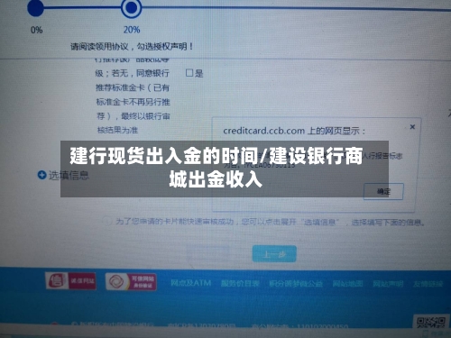 建行现货出入金的时间/建设银行商城出金收入