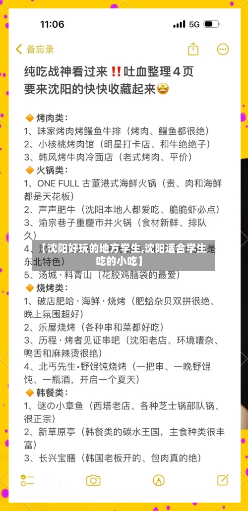 【沈阳好玩的地方学生,沈阳适合学生吃的小吃】-第2张图片