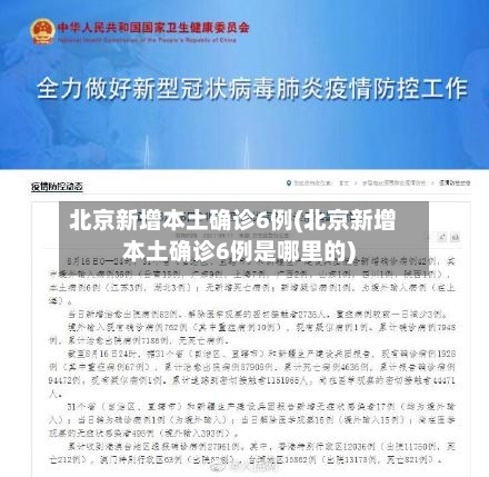 北京新增本土确诊6例(北京新增本土确诊6例是哪里的)