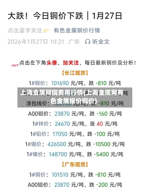 上海金属网铜费用行情(上海金属网有色金属报价铜价)-第2张图片