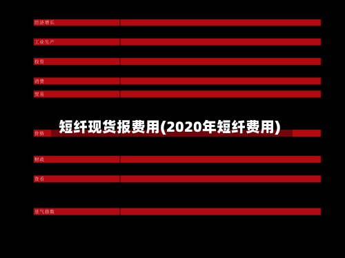 短纤现货报费用(2020年短纤费用)-第2张图片