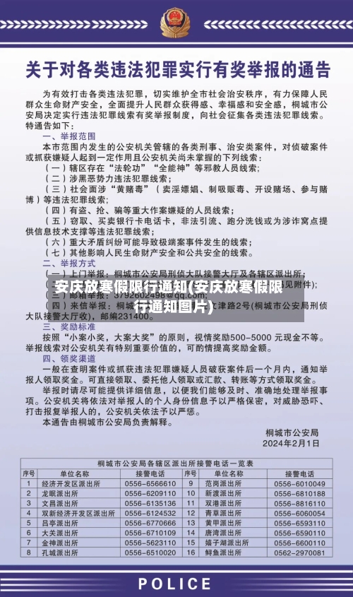 安庆放寒假限行通知(安庆放寒假限行通知图片)