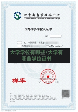 大学学位有哪些/大学有哪些学位证书