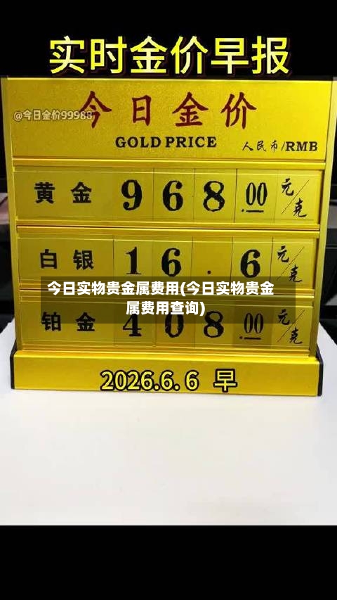 今日实物贵金属费用(今日实物贵金属费用查询)-第3张图片