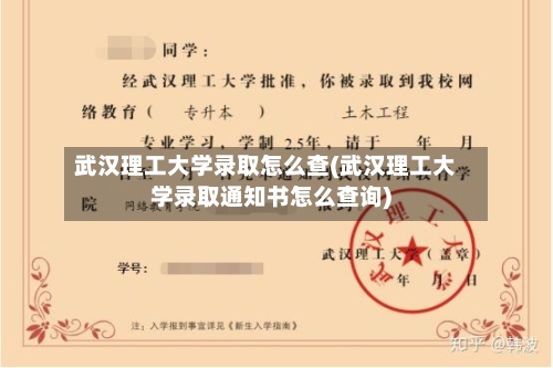 武汉理工大学录取怎么查(武汉理工大学录取通知书怎么查询)-第3张图片
