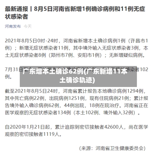 广东增本土确诊62例(广东新增11本土确诊轨迹)