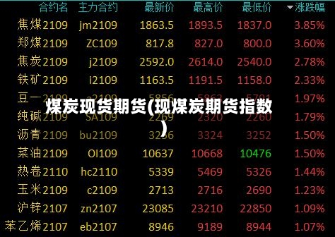 煤炭现货期货(现煤炭期货指数)-第3张图片