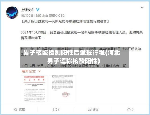 男子核酸检测阳性后谎报行程(河北男子谎称核酸阳性)-第2张图片