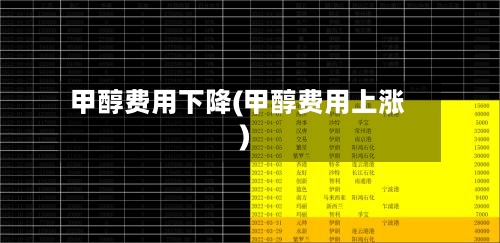 甲醇费用下降(甲醇费用上涨)
