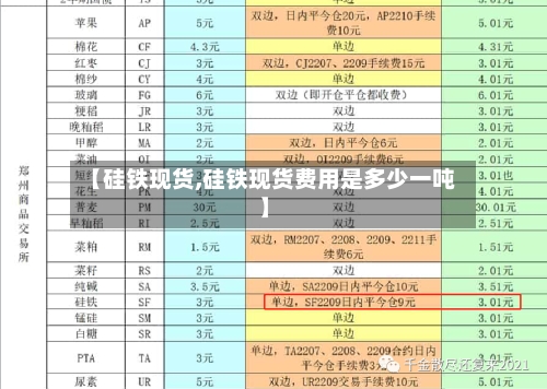 【硅铁现货,硅铁现货费用是多少一吨】-第2张图片
