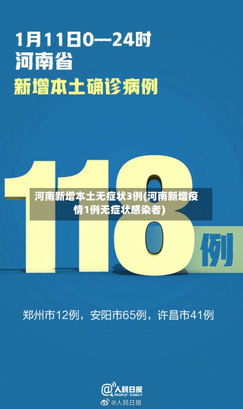 河南新增本土无症状3例(河南新增疫情1例无症状感染者)-第2张图片