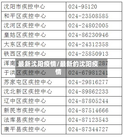 最新沈阳疫情/最新的沈阳疫情-第2张图片