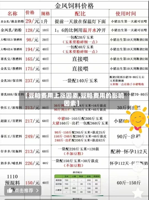 【豆粕费用上涨因素,豆粕费用的影响因素】-第3张图片