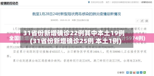 31省份新增确诊22例其中本土19例(31省份新增确诊25例 本土1例)