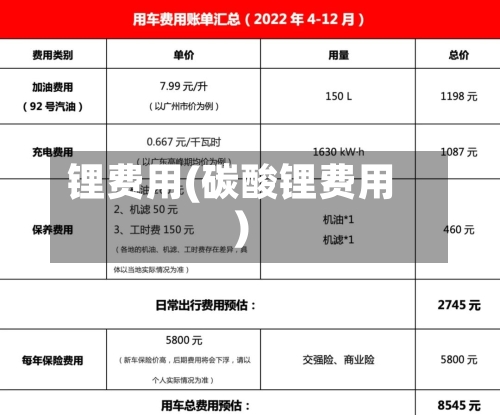 锂费用(碳酸锂费用)-第2张图片