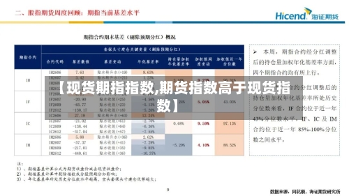 【现货期指指数,期货指数高于现货指数】-第2张图片