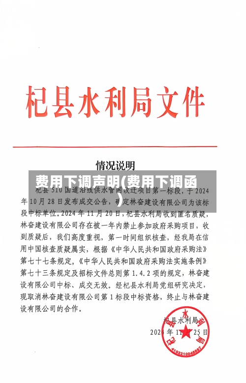 费用下调声明(费用下调函)-第3张图片