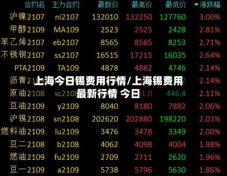 上海今日锡费用行情/上海锡费用最新行情 今日