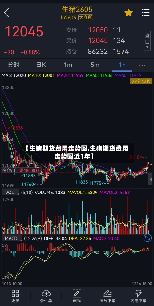 【生猪期货费用走势图,生猪期货费用走势图近1年】