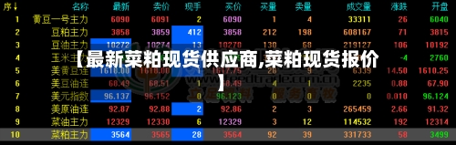 【最新菜粕现货供应商,菜粕现货报价】-第3张图片