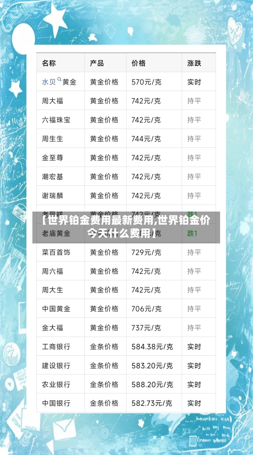 【世界铂金费用最新费用,世界铂金价今天什么费用】-第2张图片