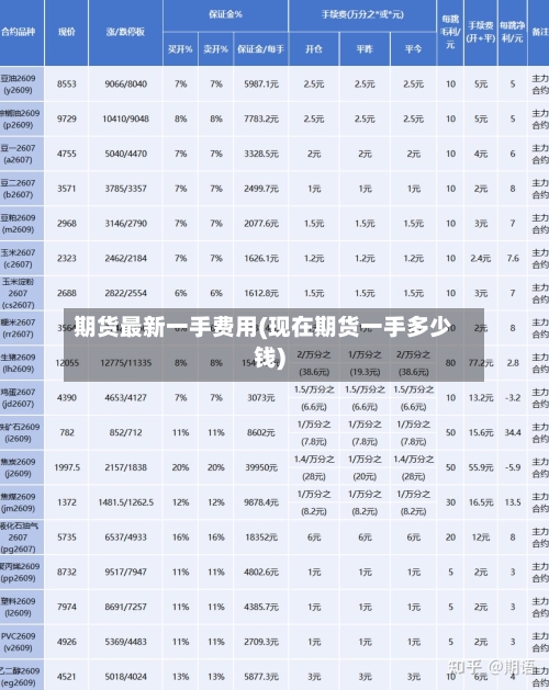 期货最新一手费用(现在期货一手多少钱)-第2张图片
