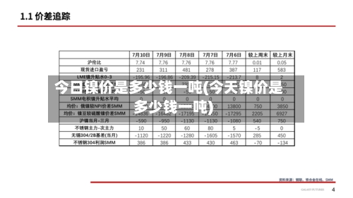 今日镍价是多少钱一吨(今天镍价是多少钱一吨)