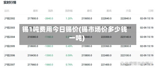 锡1吨费用今日锡价(锡市场价多少钱一吨)