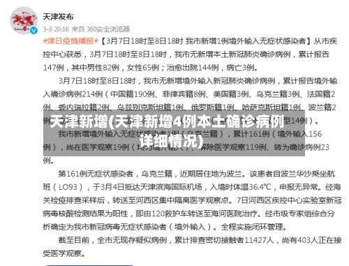 天津新增(天津新增4例本土确诊病例详细情况)